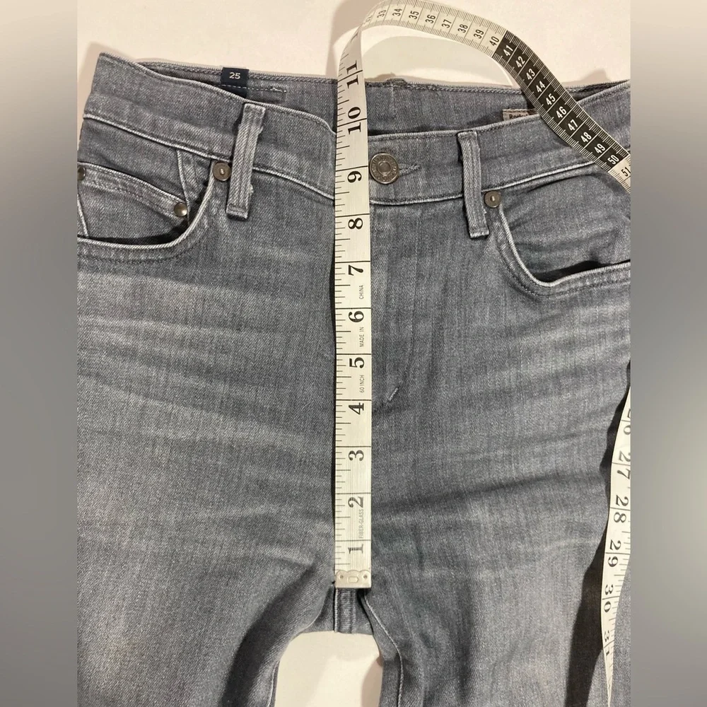 Citizens Of Humanity Rocket Crop High Rise Skinny Gray Stretch Jeans Size 24/25